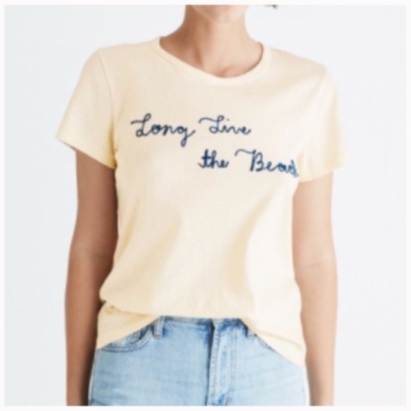 SOLD EUC Madewell Long Live the Beach T-Shirt - Picture 1 of 4